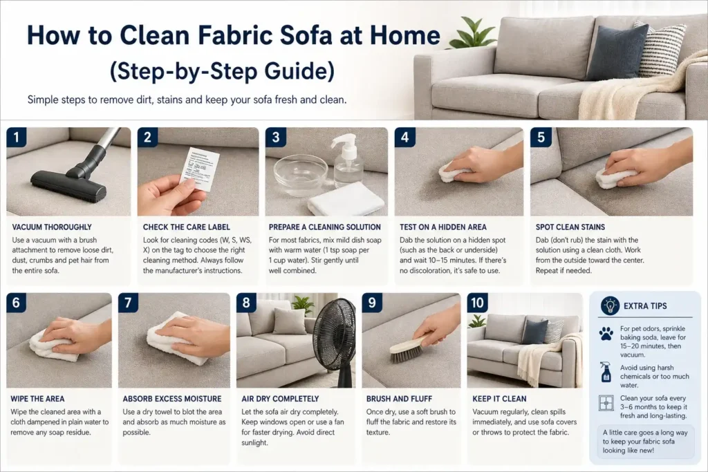 Best Way to Clean Fabric Sofa at Home